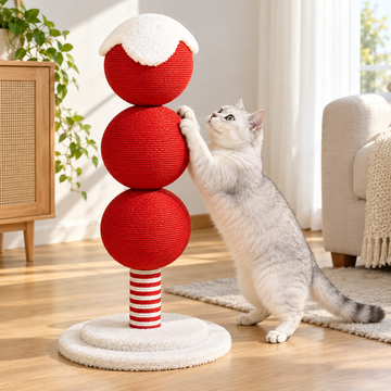 Scene | ZEZE Tanghulu skrapestolpe | cat using the product in a natural home setting
