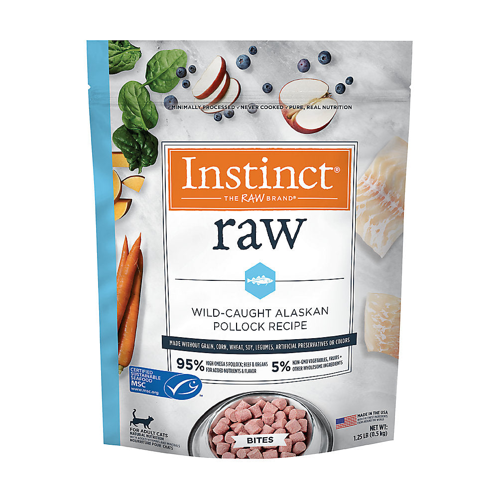 INSTINCT® CAT FOOD RAW FROZEN BITES WILD-CAUGHT ALASKAN POLLOCK RECIPE