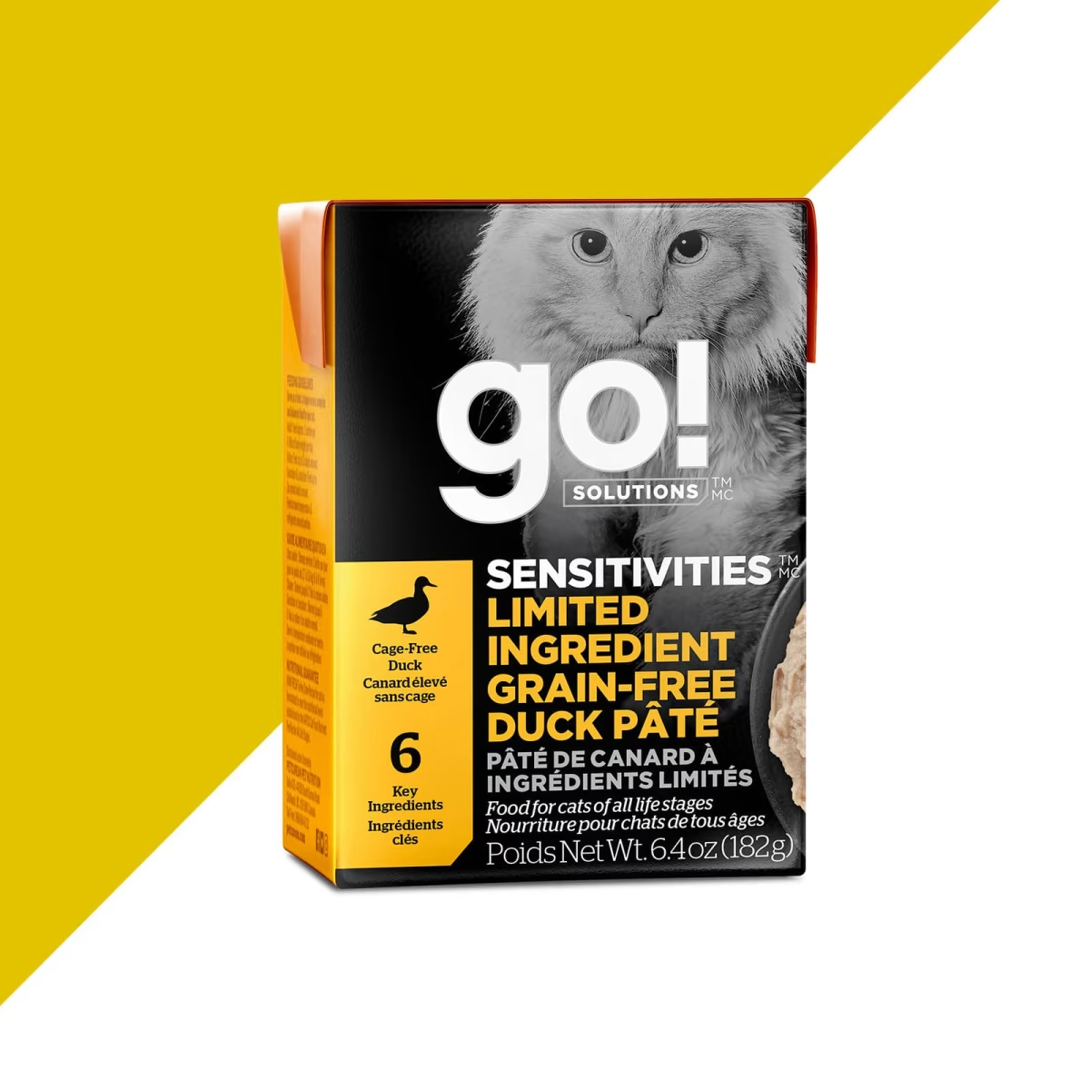 Go!SENSITIVITIES LIMITED INGREDIENT GRAIN-FREE DUCK PÂTÉ CAT FOOD