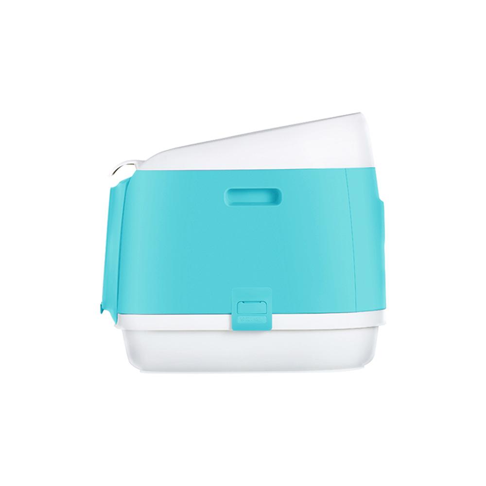 PAKEWAY TOMCAT CAT LITTER BOX FULLY ENCLOSED KITTY TRAY TOILET ODOR CONTROL BASIN LARGE - BLUE