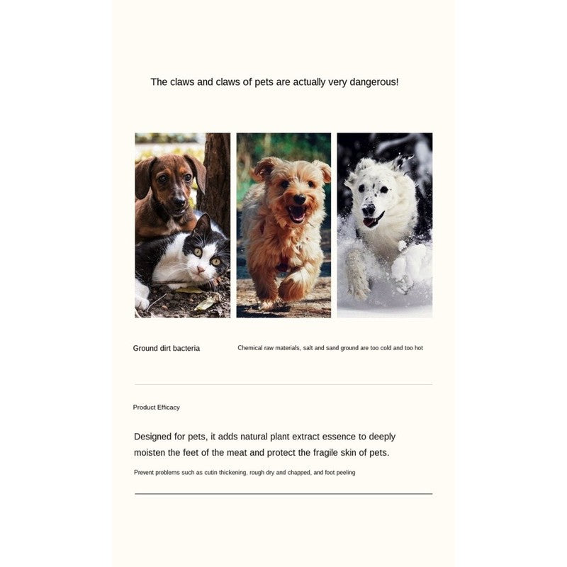 Forsure Pet Foot Protection Cream Tube/Natural Mild Antibacterial Deodorant/ Cat Dog Paw Cream Prevent Foot Cracking