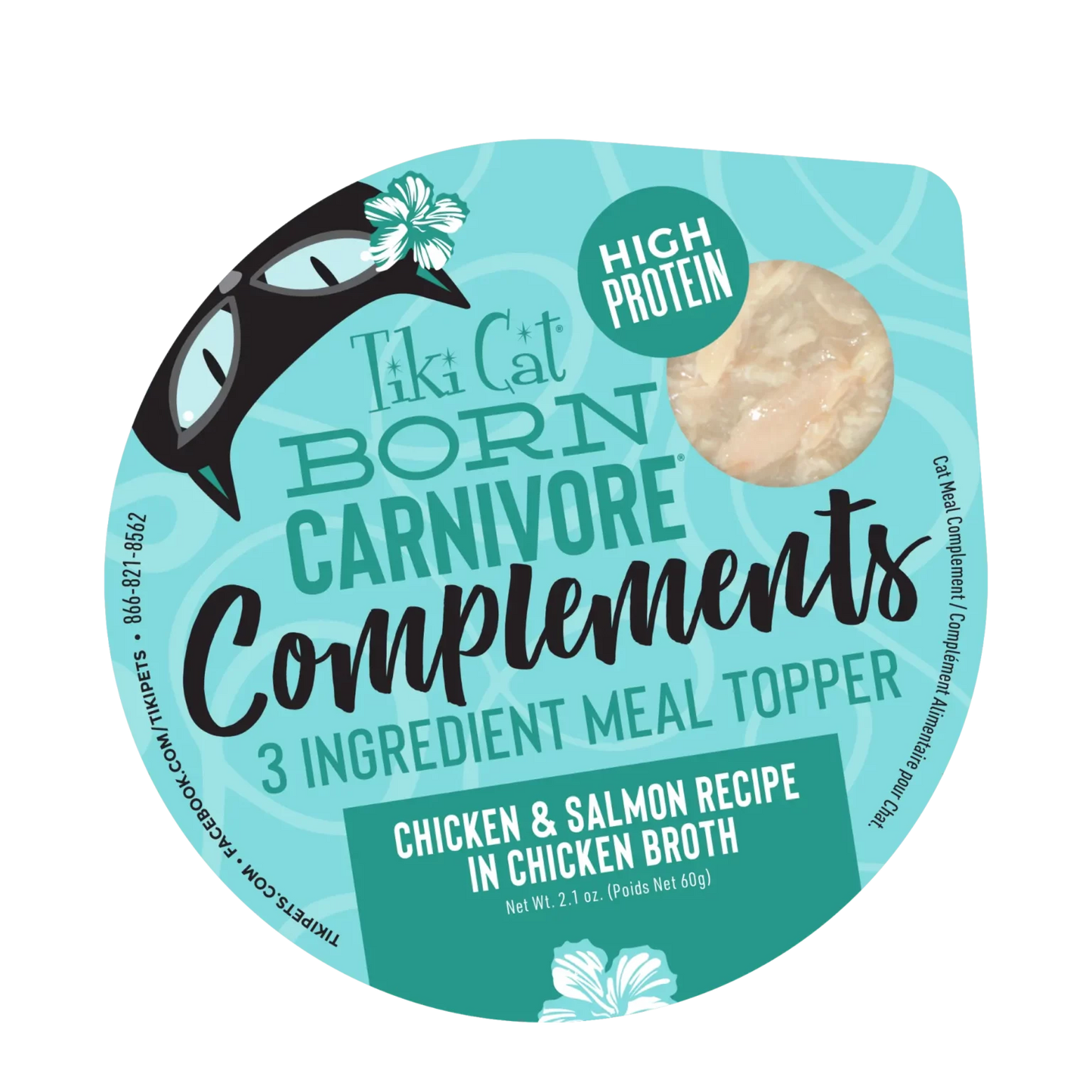 Tiki Cat® Born Carnivore® Complements Chicken & Salmon Cat Meal Toppers
