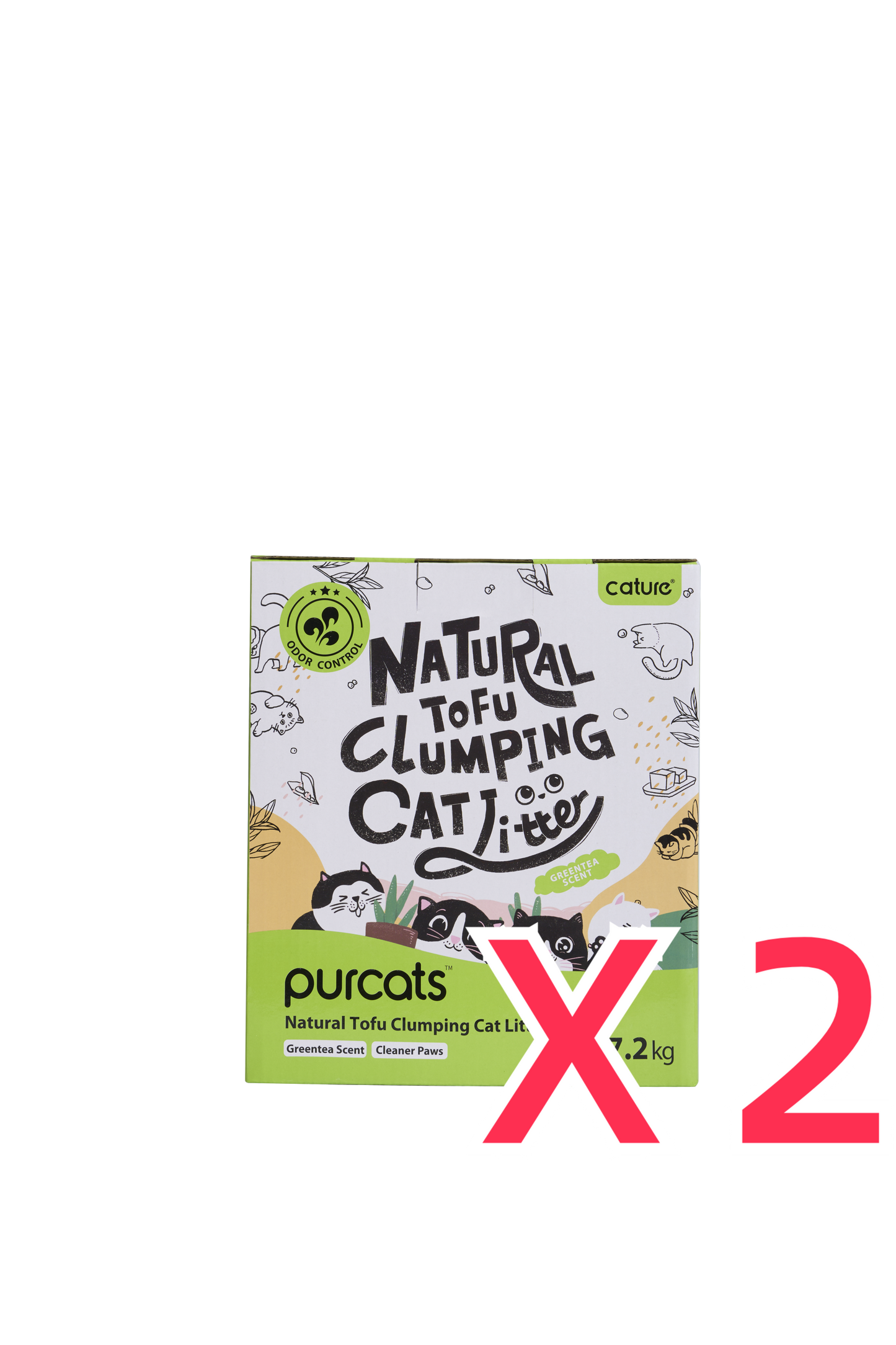 CATURE Natural Tofu Clumping Greentea Scent 7.2 KG