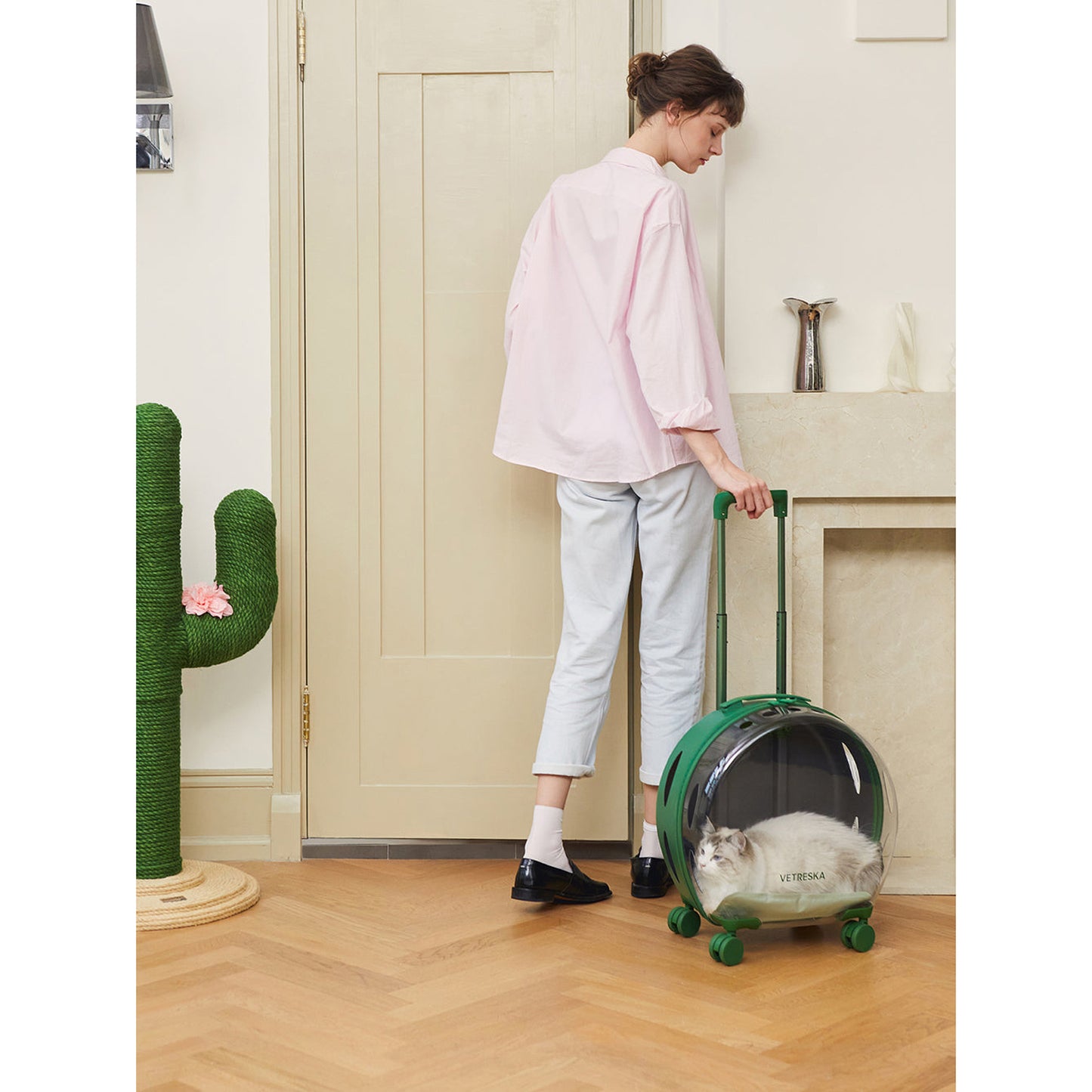 VETRESKA BUBBLE PET CARRIER - GREEN