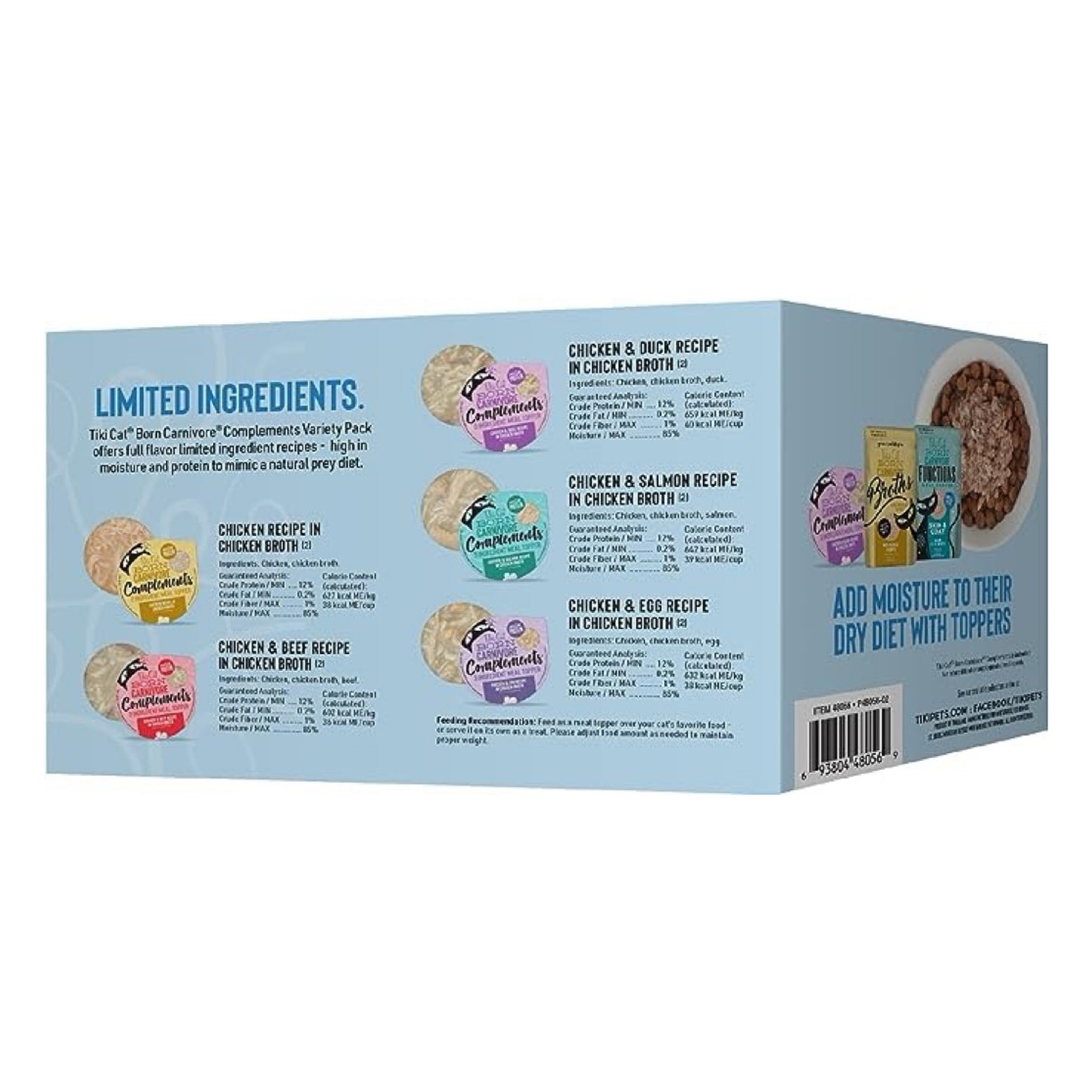 Tiki Cat® Born Carnivore® Complements Variety Pack Cat Meal Toppers (10ct)