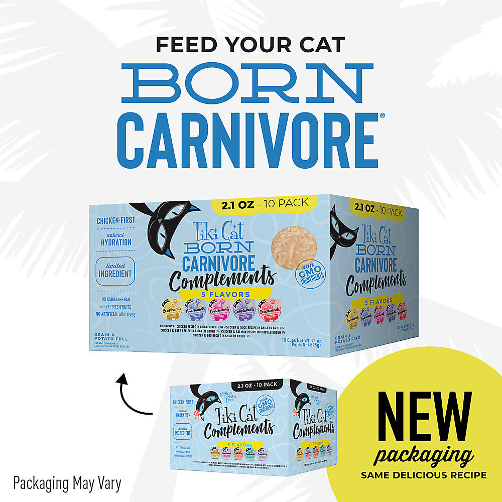 Tiki Cat® Born Carnivore® Complements Variety Pack Cat Meal Toppers (10ct)
