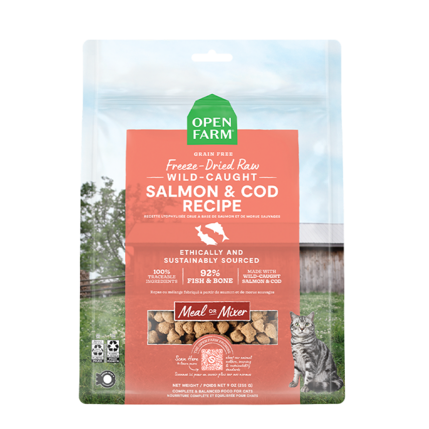 OPEN FARM Wild-Caught Salmon & Cod Freeze Dried Raw Cat Food