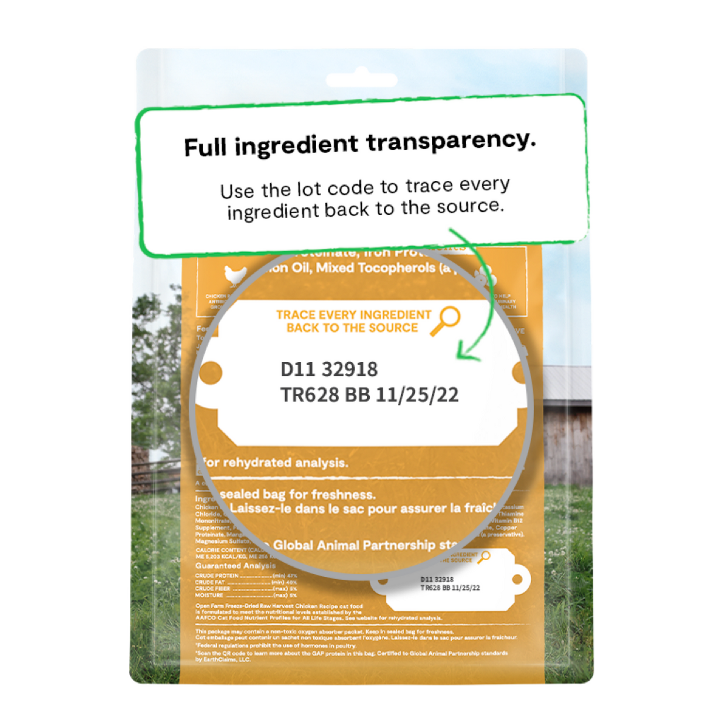 OPEN FARM Harvest Chicken Freeze Dried Raw Cat Food