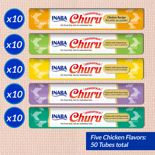 INABA Cat CHURU 50 ct Chicken Variety Jar