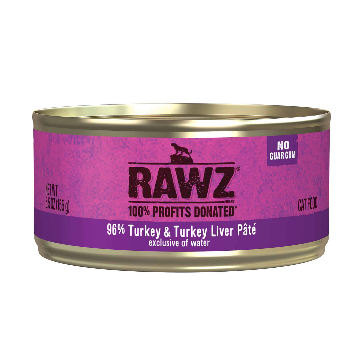 RAWZ® 96% TURKEY & TURKEY LIVER PATE CAT FOOD