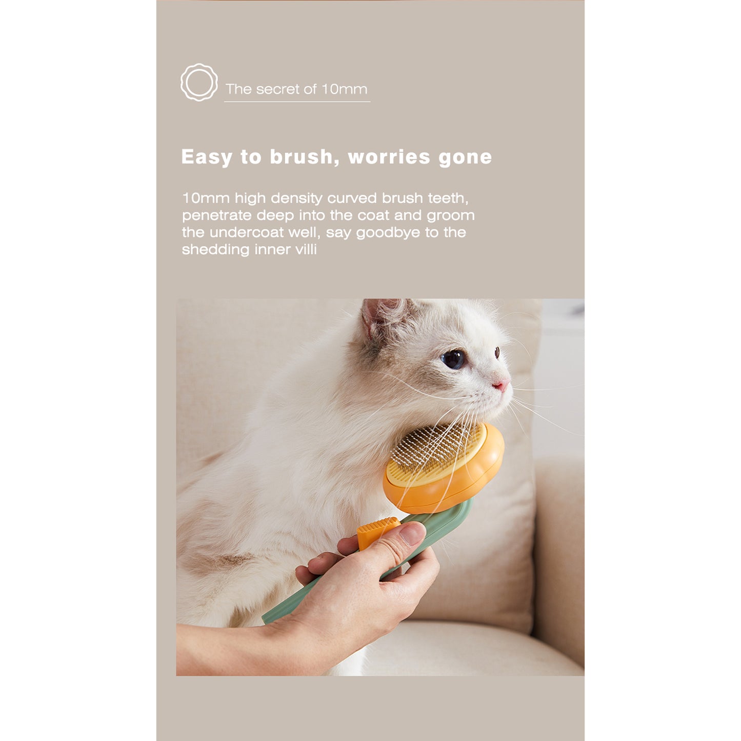Aiwo Deshedding Pet Pumpkin Hair Brush