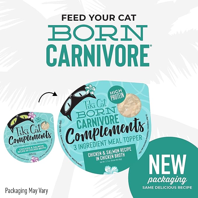 Tiki Cat® Born Carnivore® Complements Chicken & Salmon Cat Meal Toppers