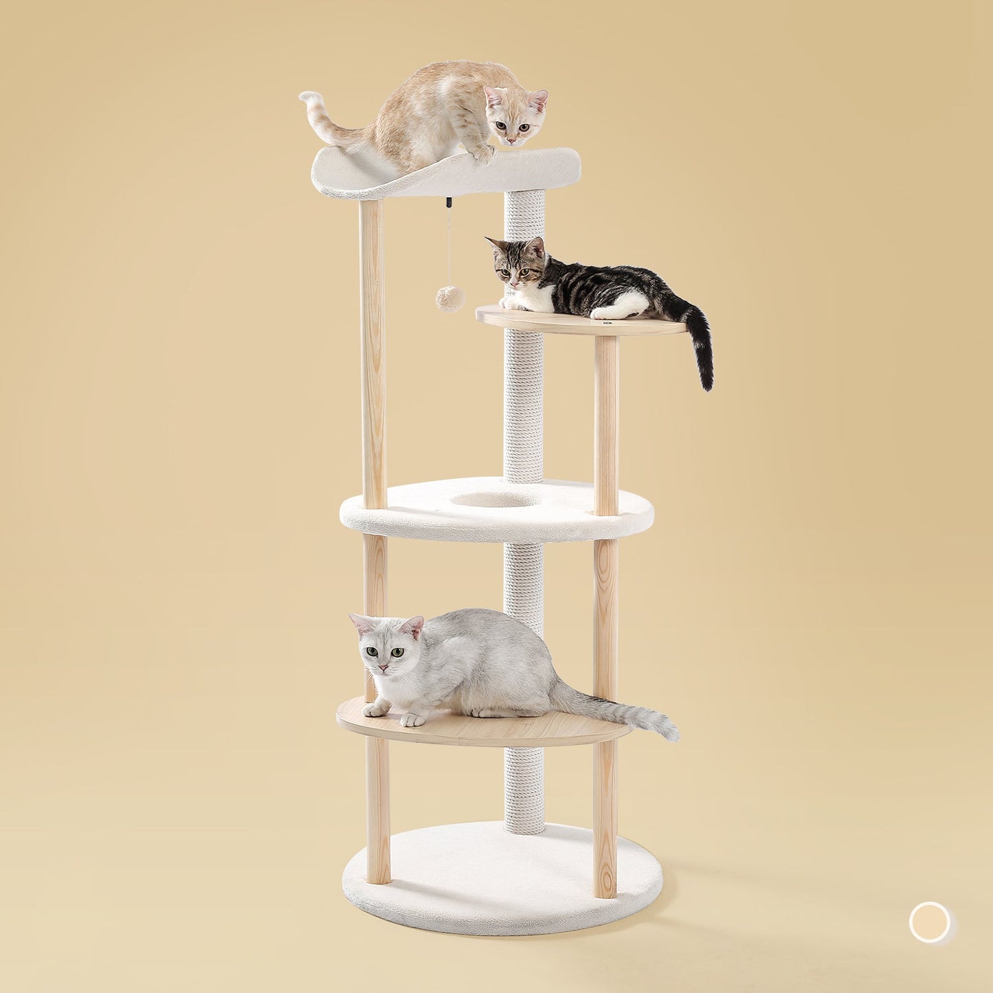 Pawz Road overlooking Wooden 5-Level Indoor Cat Tower