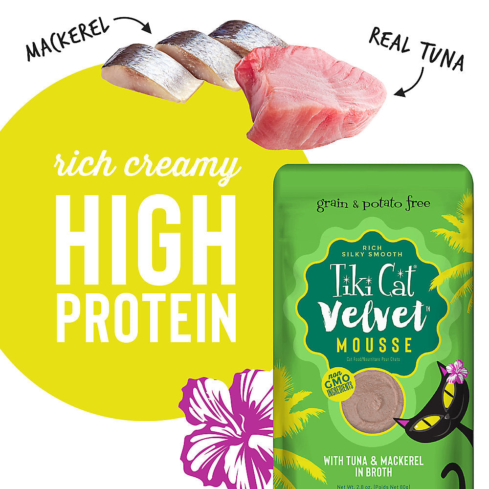Tiki Cat® Velvet Mousse™ Tuna & Mackerel Wet Cat Food
