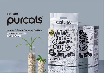 CATURE Natural Tofu Mix Clumping Tofu+Bentonite+Wood 5.6 KG (2BAGS)
