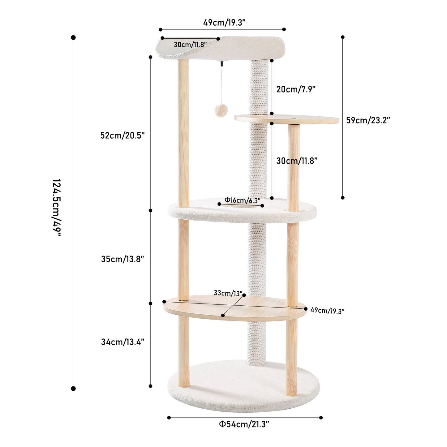 Pawz Road overlooking Wooden 5-Level Indoor Cat Tower
