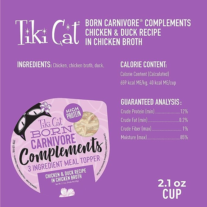 Tiki Cat® Born Carnivore® Complements Chicken & Duck Cat Meal Toppers