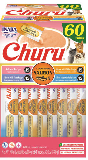 INABA INABA CAT Churu Purees 60 PACK (Salmon) 1 Pack (840 g) current Canpet package