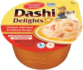 INABA INABA CAT DASHI DELIGHTS (Chicken with Tuna & Salmon) 1 Pack (70 g) current Canpet package