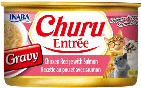 INABA INABA CAT Churu ENTREE GRAVY (Chicken & Salmon) - 85 g 1 Pack (85 g) current Canpet package