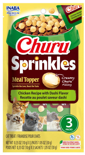 INABA INABA CAT Churu SPRINKLES (Chicken with Dashi) 1 Pack (30 g) current Canpet package