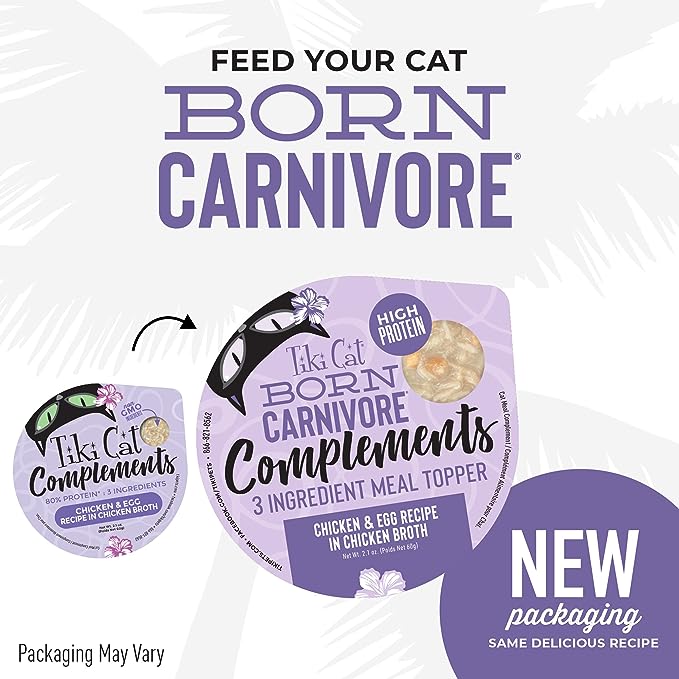 Tiki Cat® Born Carnivore® Complements Chicken & Egg Cat Meal Toppers