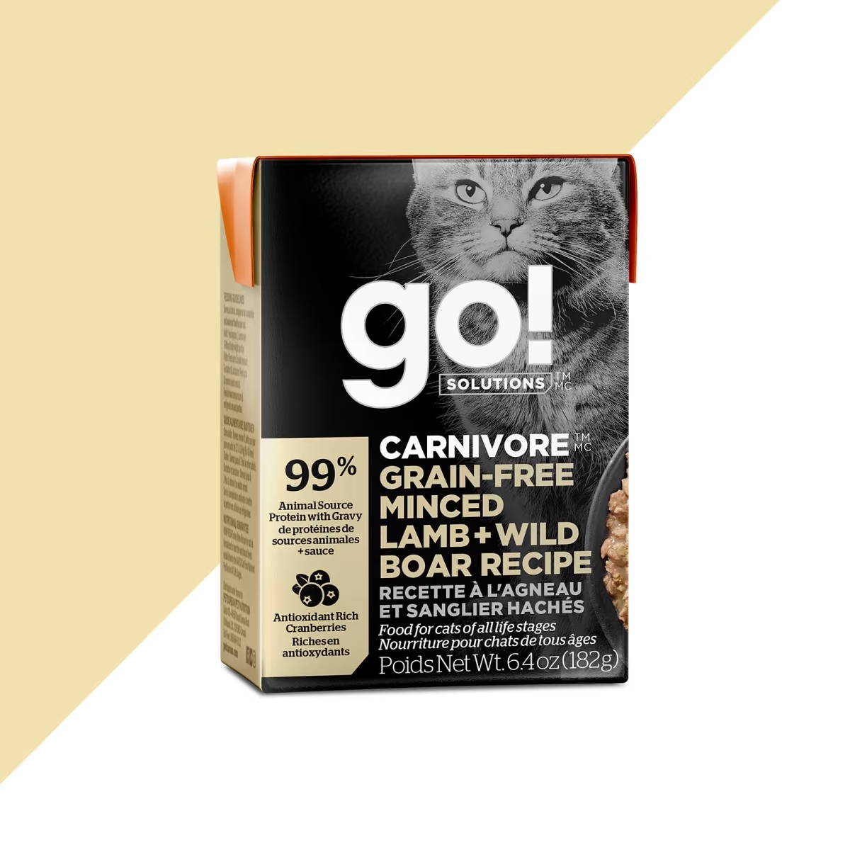 Go!CARNIVORE GRAIN-FREE MINCED LAMB + WILD BOAR RECIPE CAT FOOD