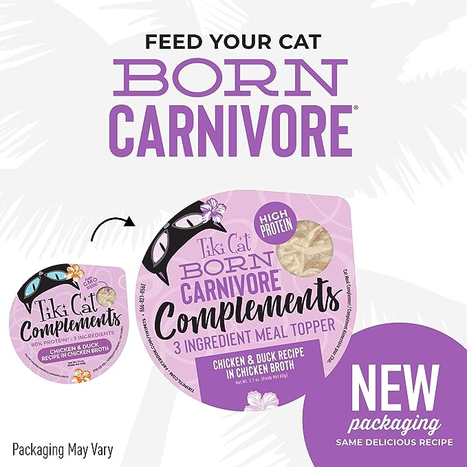 Tiki Cat® Born Carnivore® Complements Chicken & Duck Cat Meal Toppers