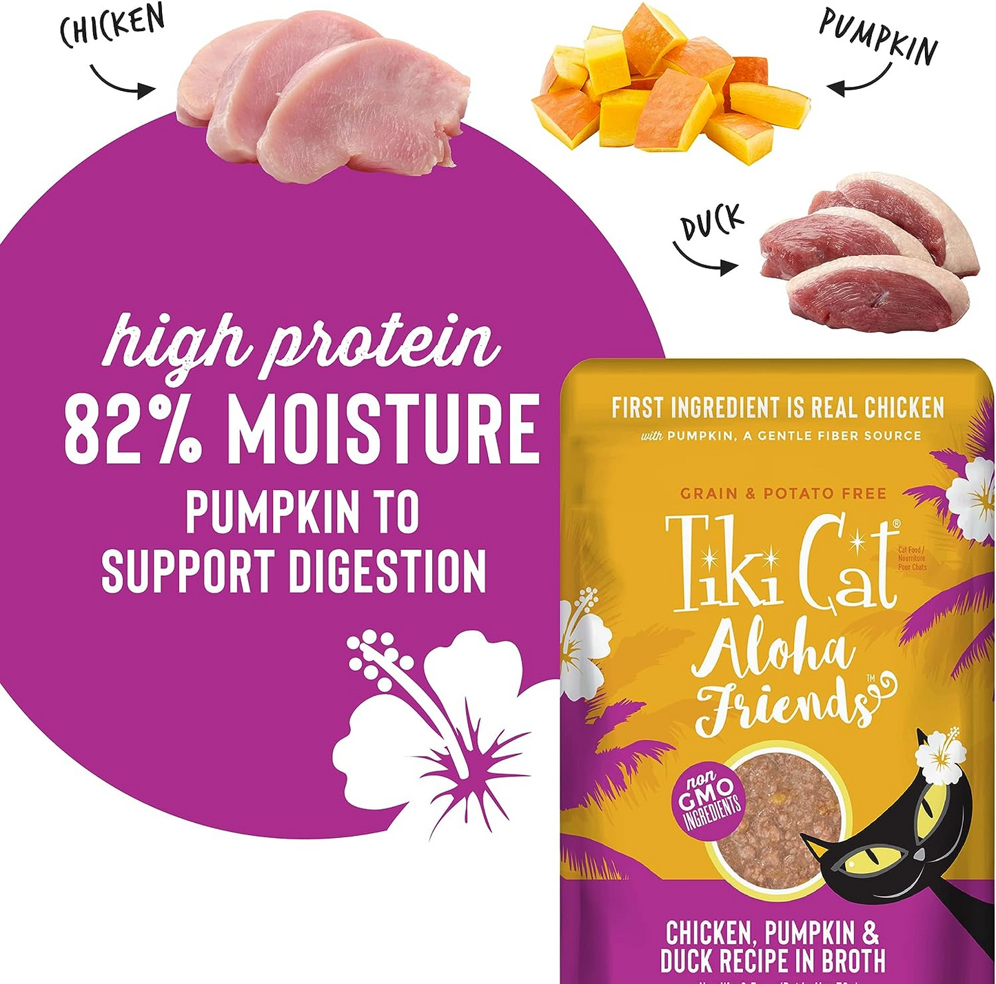Tiki Cat® Aloha Friends™ Chicken, Pumpkin & Duck Cat Wet Food