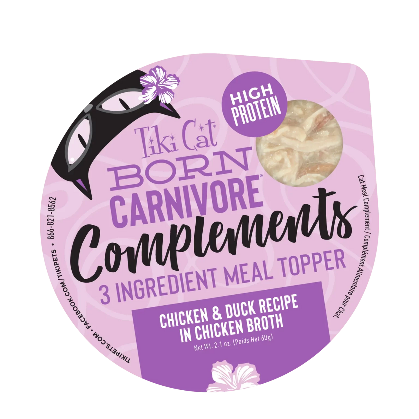 Tiki Cat® Born Carnivore® Complements Chicken & Duck Cat Meal Toppers