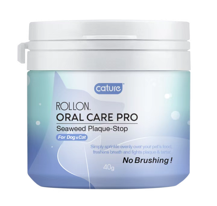 Cature Rollon Oral Care Pro Seaweed Plaque-Stop for Dog & Cat (40g)