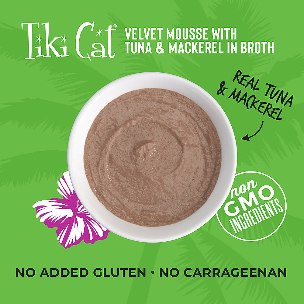Tiki Cat® Velvet Mousse™ Tuna & Mackerel Wet Cat Food