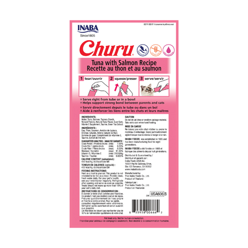 INABA Cat CHURU Tuna with Salmon Recipe