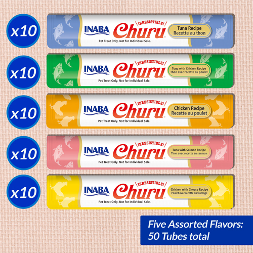 INABA Cat CHURU 50 ct Tuna and Chicken Variety Jar