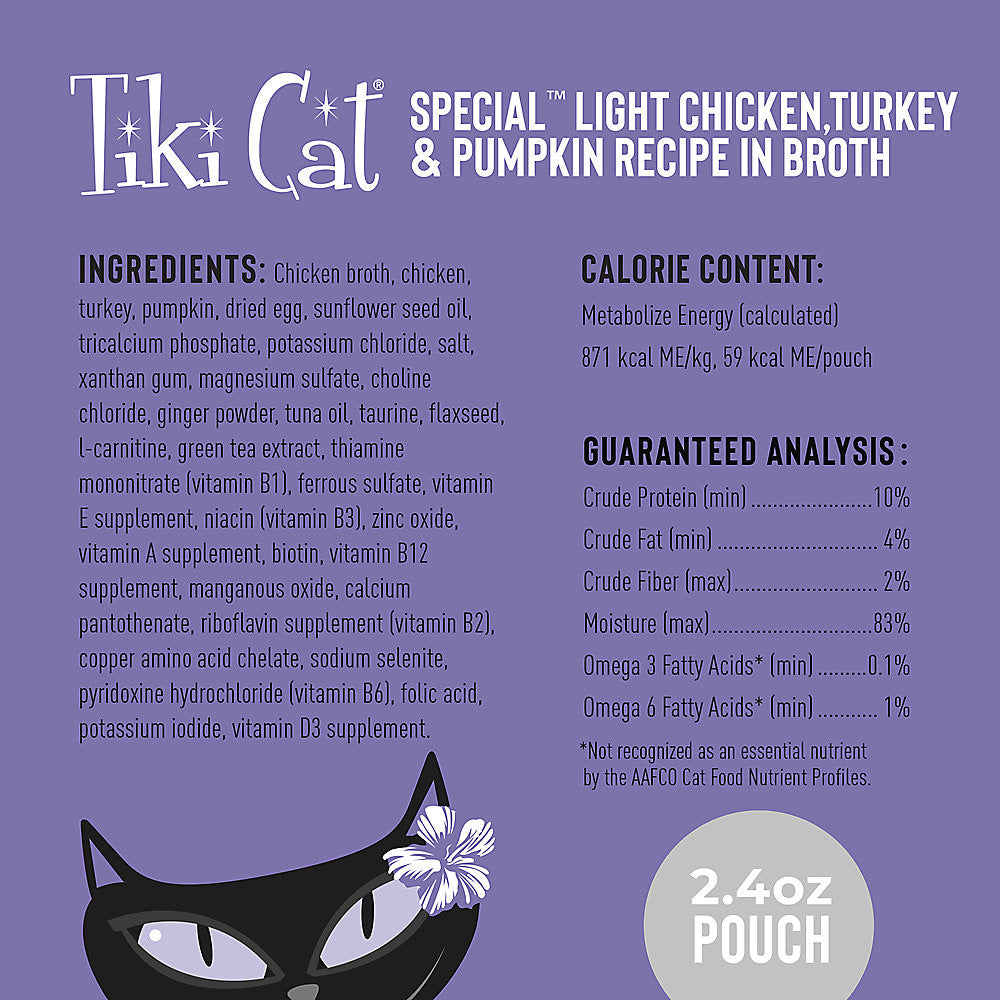 Tiki Cat® Special™ LIGHT: Chicken, Turkey & Pumpkin Recipe in Broth