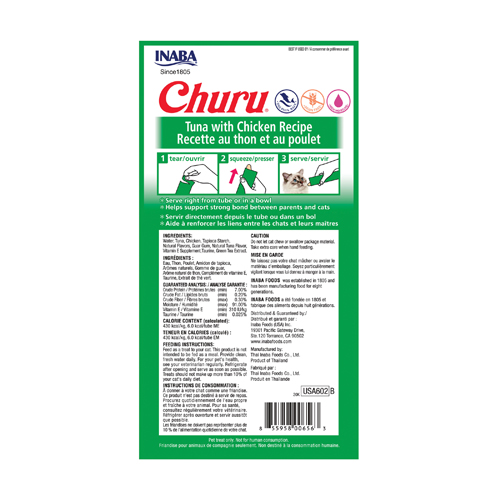 INABA Cat CHURU Tuna with Chicken Recipe