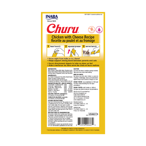 INABA Cat CHURU Chicken with Cheese Recipe