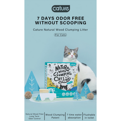 CATURE Natural Wood Clumping Smart Pellets 2.4 KG
