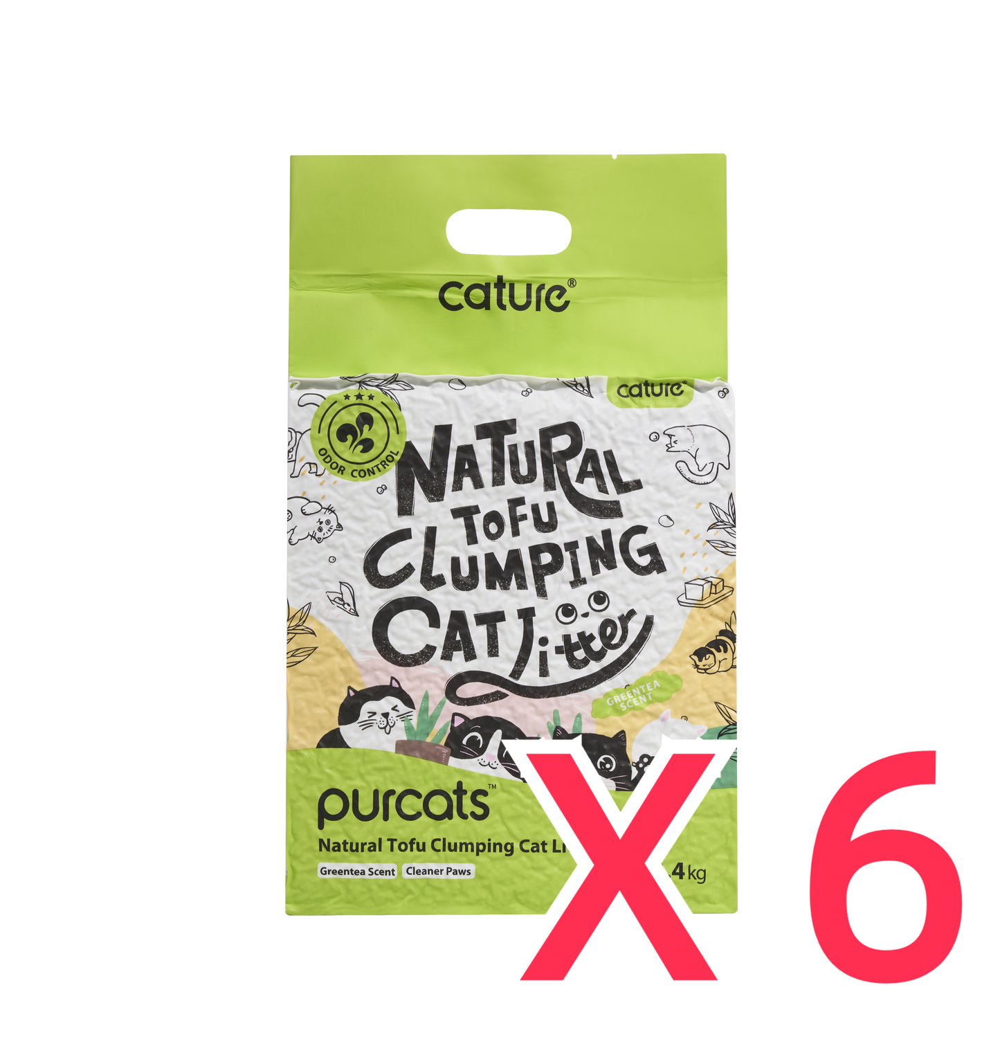 CATURE Natural Tofu Clumping Greentea Scent 2.4KG