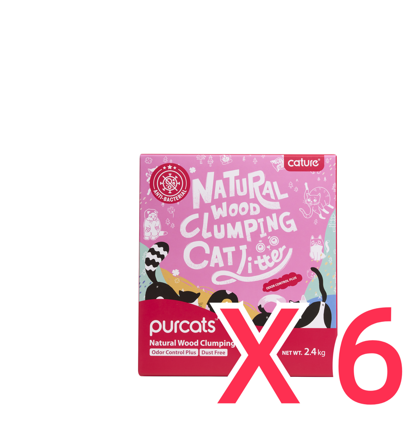 CATURE Natural Wood Clumping Odor Control Plus 2.4 KG