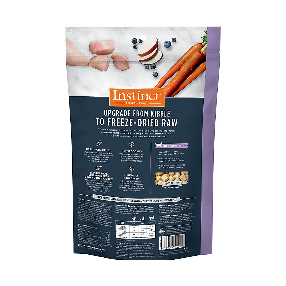 INSTINCT® CAT FOOD RAW FREEZE-DRIED MEALS CAGE-FREE CHICKEN RECIPE FOR KITTENS