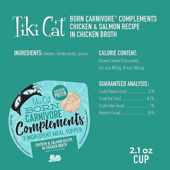 Tiki Cat® Born Carnivore® Complements Chicken & Salmon Cat Meal Toppers