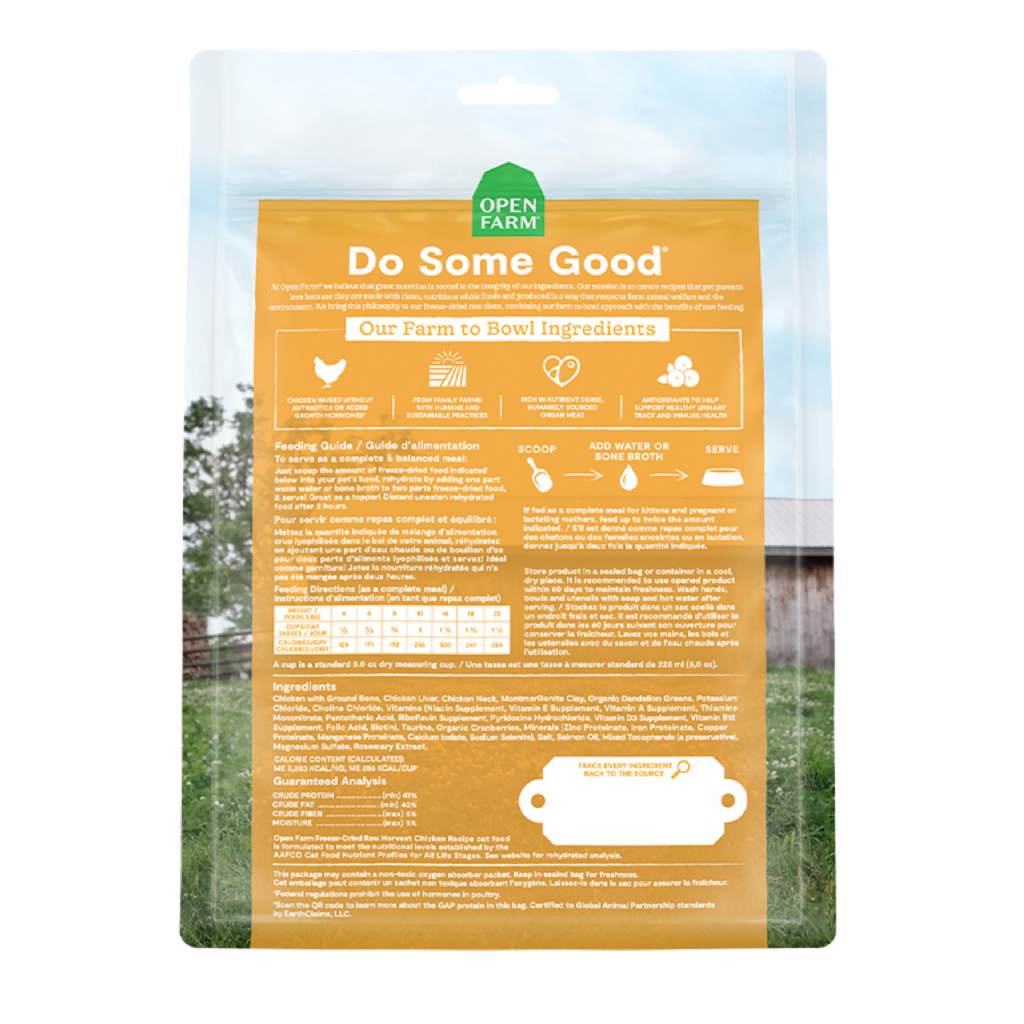 OPEN FARM Harvest Chicken Freeze Dried Raw Cat Food