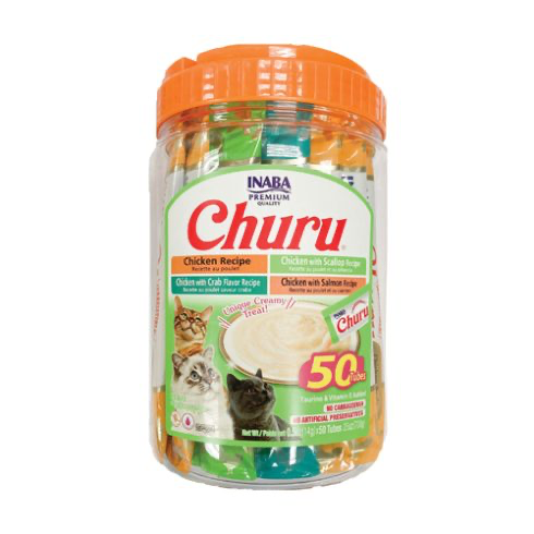 INABA Cat CHURU 50 ct Chicken & Seafood Variety Jar
