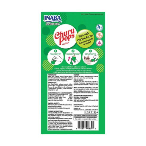 INABA Cat CHURU POPS Tuna with Chicken Recipe
