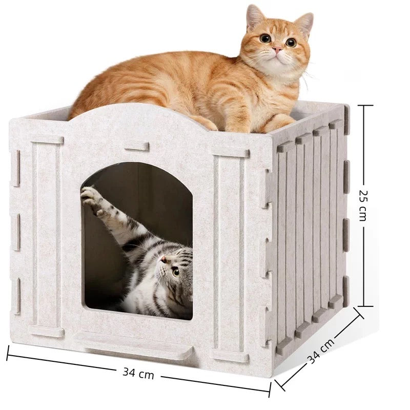 The Felt Fortress: Modular Castle Cat Den