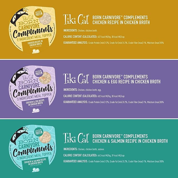 Tiki Cat® Born Carnivore® Complements Variety Pack Cat Meal Toppers (10ct)