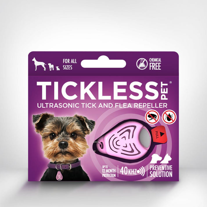 TICKLESS® Classic Pet Ultrasonic Tick and Flea Repellent - Pink
