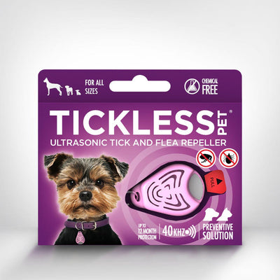 TICKLESS® Classic Pet  Ultrasonic Tick and Flea Repellent - Pink