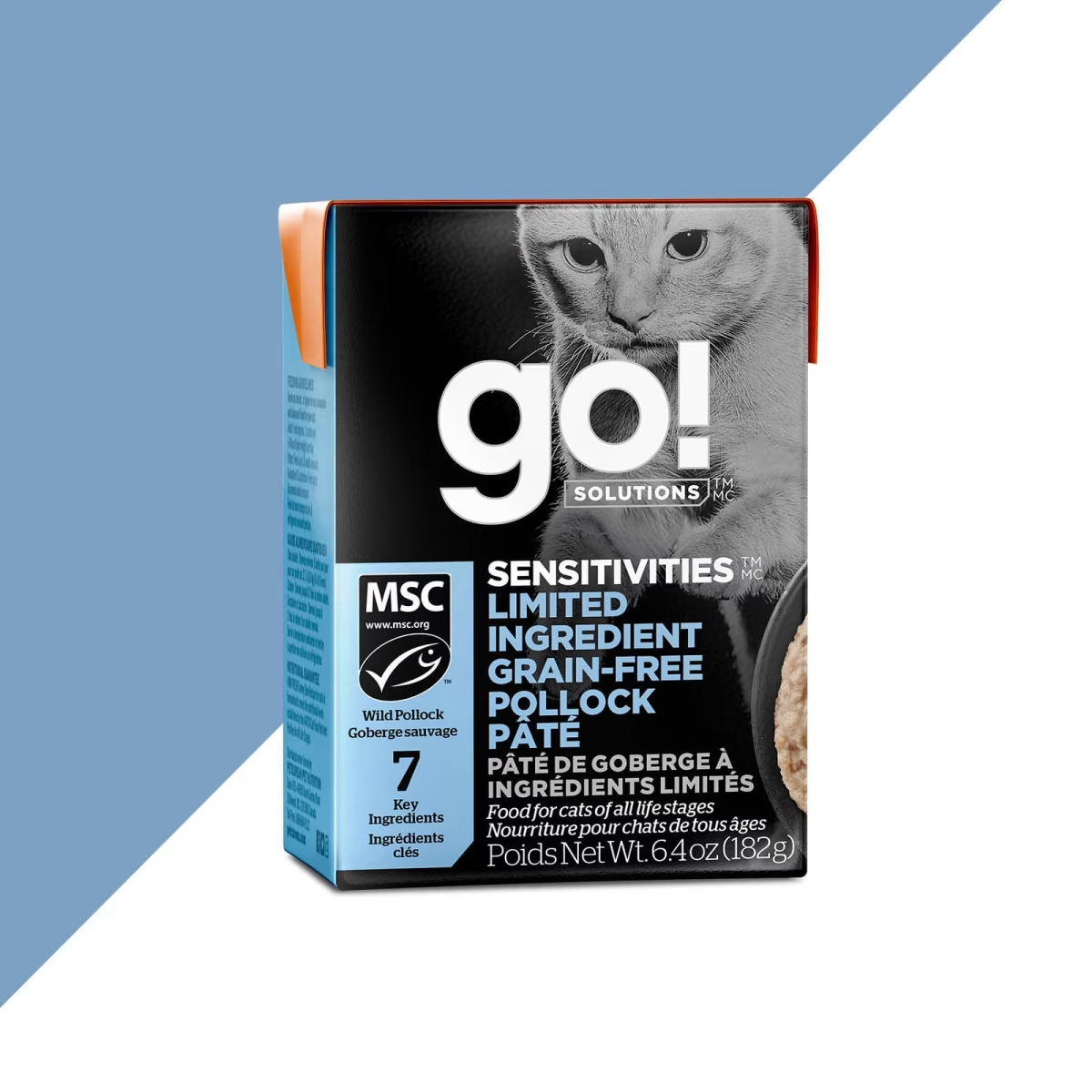 Go!SENSITIVITIES LIMITED INGREDIENT GRAIN-FREE POLLOCK PÂTÉ CAT FOOD